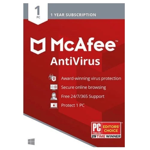McAfee AntiVirus – 1-Year / 3-PCS product image