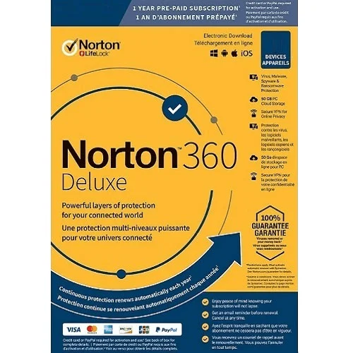 Norton 360 Deluxe – 1-Year / 5-Device – Global product image